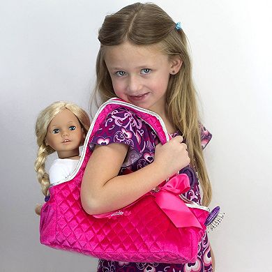 Sophia's Doll Hands Free Doll Carrier Quilted Tote Bag
