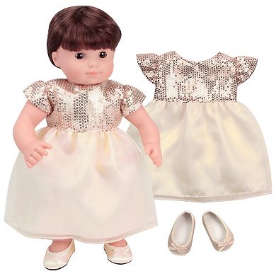 Sophia's Doll Sequin Dress & Shoes