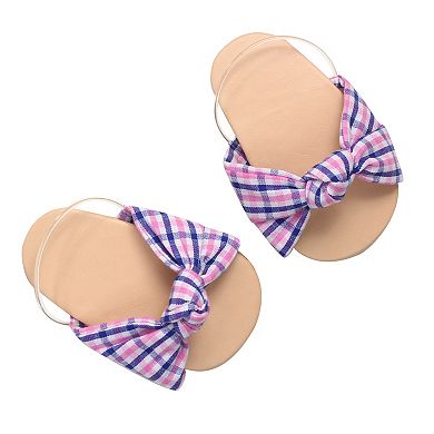 Sophia's Doll Plaid Knotted Sandal