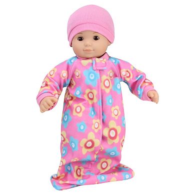 Sophia's Doll Fleece Print Sleeper Sack & Hat