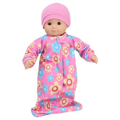 Sophia's   Doll  Fleece Print Sleeper Sack & Hat