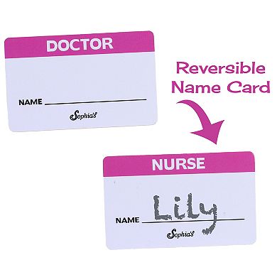 Kid Size Lab Coat with Stethoscope & Syringe and Doll Size Lab Coat with Stethoscope & Syringe