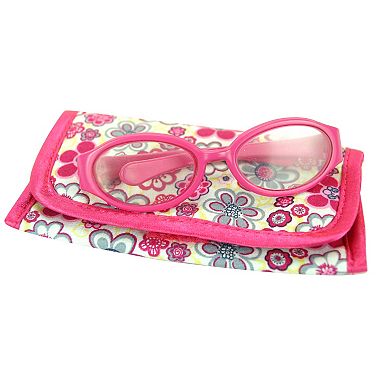 Sophia's Doll Flower Print Flap Case & Plastic Eyeglasses Set