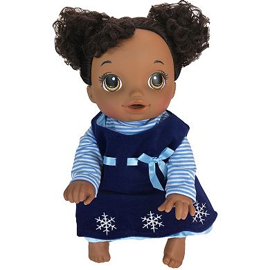 Sophia's Doll Velvet Snowflake Dress & Stripe Shirt