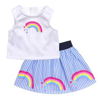 Sophia's  Doll Rainbow Stripe Skirt