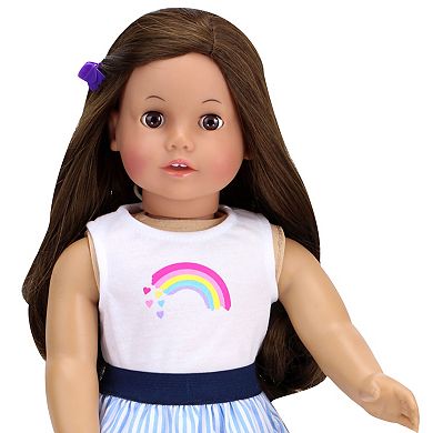 Sophia's Doll Rainbow Stripe Skirt