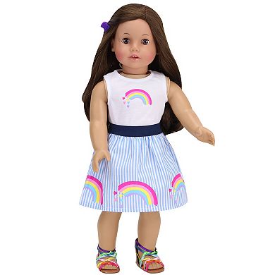 Sophia's Doll Rainbow Stripe Skirt