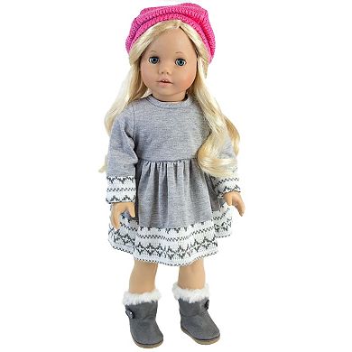 Sophia's Doll Fair Isle Dress, Leggings, Hat & Scarf