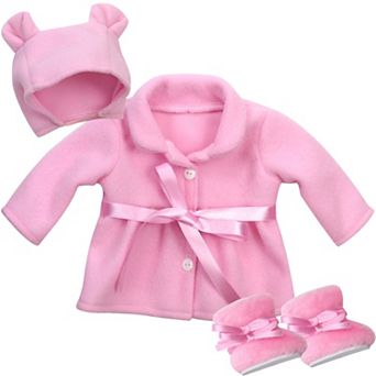 Sophia's  Doll Fleece Coat, Fleece Hat & Fur Boots Set
