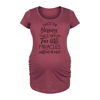Maternity Two Little Miracles Instead Of One Graphic Tee