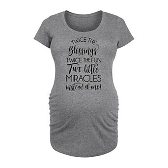 Maternity Two Little Miracles Instead Of One Graphic Tee
