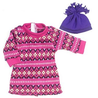 Sophia's Doll Fair Isle Dress + Hat
