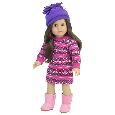 Sophia's Doll Fair Isle Dress + Hat