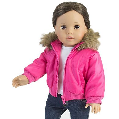 Sophia's Doll Fuchsia Puffy Jacket