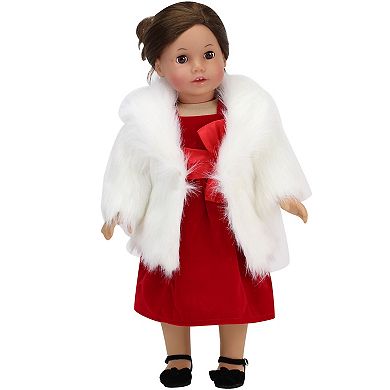 Sophia's   Doll  Fur Coat  Ivory