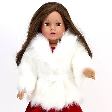 Sophia's   Doll  Fur Coat  Ivory