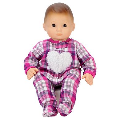 Sophia's Doll Flannel Sleeper w Heart