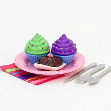 Sophia's Doll Cupcake & Petit Four Set + Dessert Display Set