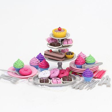 Sophia's Doll Cupcake & Petit Four Set + Dessert Display Set