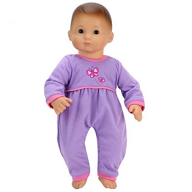 Sophia's Doll Butterfly Long Sleeve Sleeper Lavender