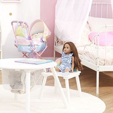 Sophia's Doll Stripe Romper & Thong Flip Flop