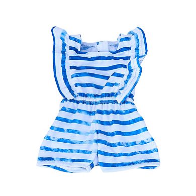 Sophia's Doll Stripe Romper & Thong Flip Flop