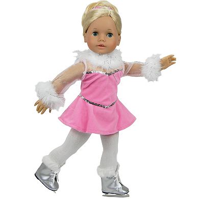 Sophia's   Doll  Ice Skating Gown, Panties & Ponytail Holder