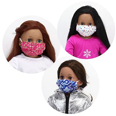 Sophia's Doll Set of 3 Printed Face Masks