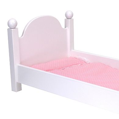 Sophia's   Doll  Solid  Single Bed with Polka Dot Bedding
