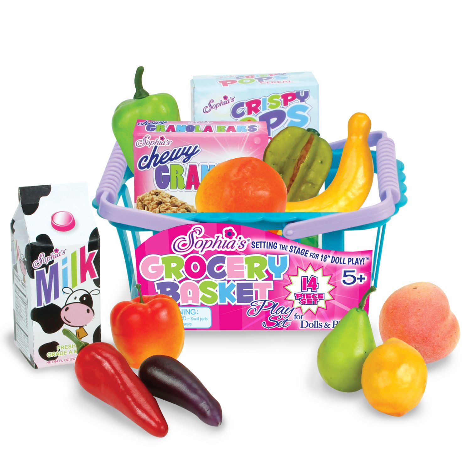 Детские куклы Sophia's Doll Grocery Basket & Food Set — фото 1