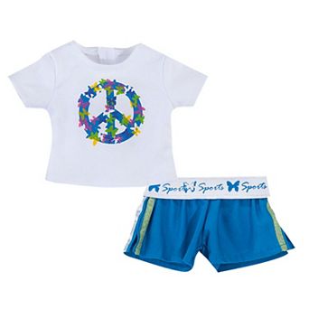 Sophia's  Doll Peace Sign T & Sport Short
