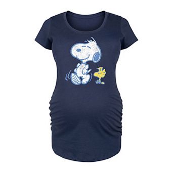 Maternity Peanuts Snoopy & Woodstock Graphic Tee