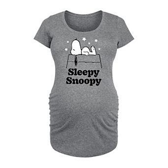 Maternity Peanuts Sleepy Snoopy Graphic Tee