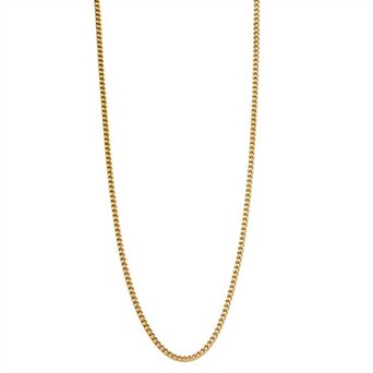 Men's Stainless Steel Gold Tone Franco Chain Necklace