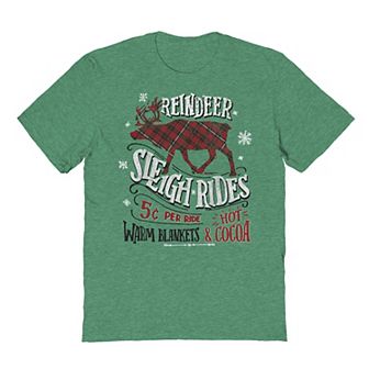 Men's Reindeer Sleigh Graphic Tee