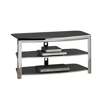 Monarch Contemporary Tempered Glass TV Stand