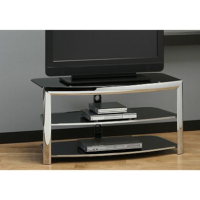 Monarch Contemporary Tempered Glass TV Stand