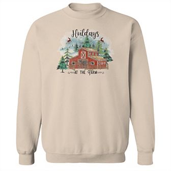 Men's Hoildays at the Farm Fleece Sweatshirt