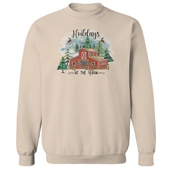 Men's Hoildays at the Farm Fleece Sweatshirt