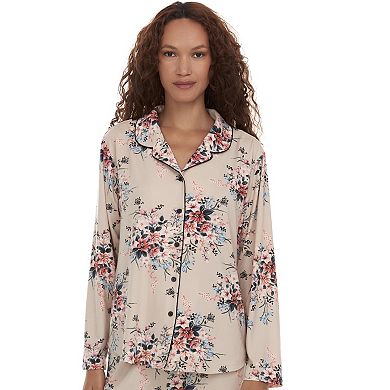 Women's Flora by Flora Nikrooz Lindsey Collared Button-Down Top & Pants Pajama Set