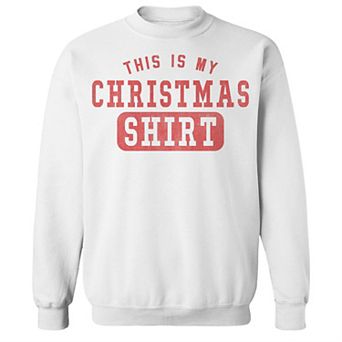 Men's This Is My Christmas Shirt Fleece Sweatshirt