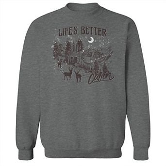 Men's Life's Better at the Cabin Fleece Sweatshirt