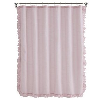 VCNY Home Leon Chambray Ruffle Fabric Shower Curtain