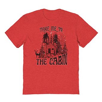 Men's Take Me To The Cabin Christmas Graphic Tee