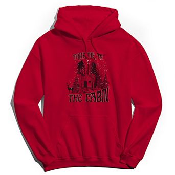 Men's Take Me To The Cabin Christmas Graphic Hoodie