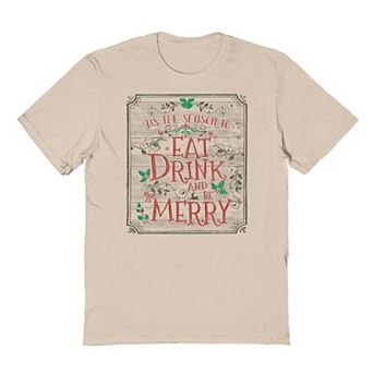 Men's Eat Drink Be Merry Graphic Tee