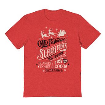 Men's Old Fashioned Sleigh Rides Graphic Tee