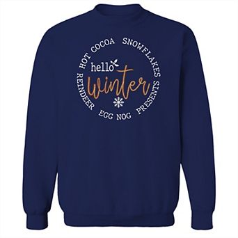 Men's Hello Winter Fleece Sweatshirt