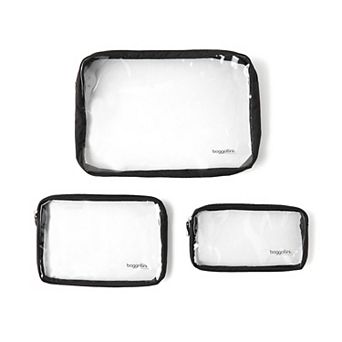 baggallini Set of 3 Clear Travel Pouches