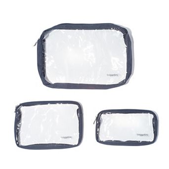 baggallini Set of 3 Clear Travel Pouches